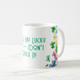 Esta es mi taza afortunada con una colorida licenc