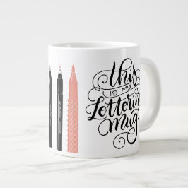 Esta es mi taza de letras - Plumas de broche