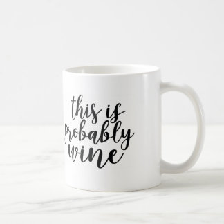 Ésta es probablemente taza de café del vino