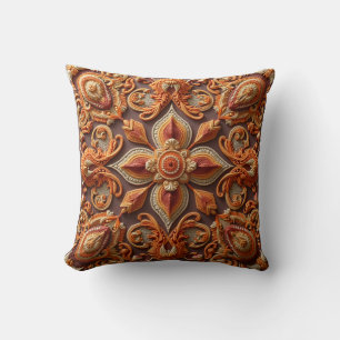 Esta es una almohada de estilo bordado.