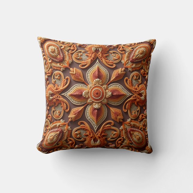 Esta es una almohada de estilo bordado. (Anverso)