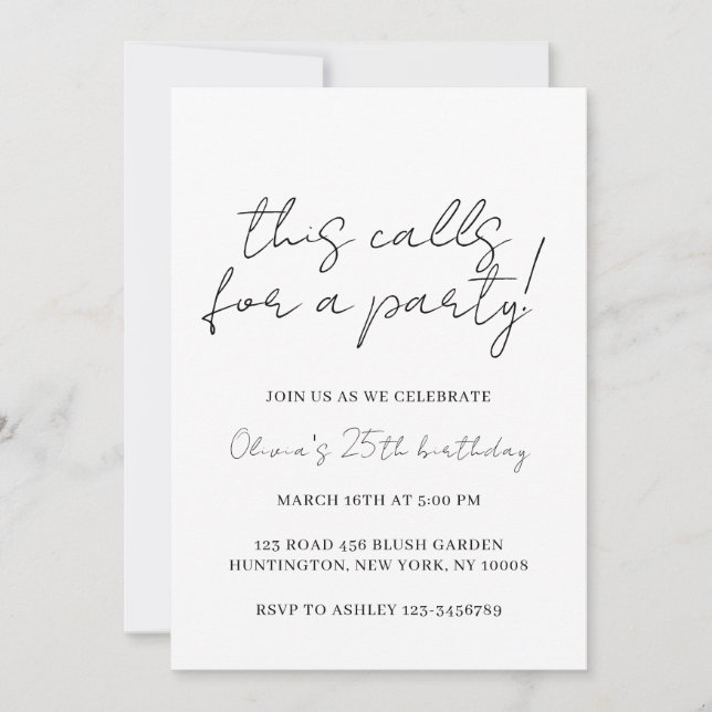 Esta es una plantilla de invitación editable para  (Anverso)