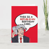 Esta es una tarjeta de cumpleaños republicana