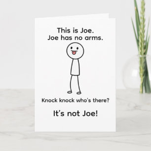 Esta es una tarjeta de saludo divertida de Joe