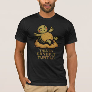 Esta es una tortuga de arena una linda camiseta de