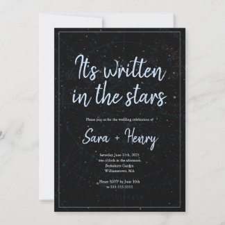 Está escrito en la invitación a la boda de estrell
