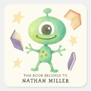 Esta Etiqueta Pertenece Al Libro Del Niño Alien Es