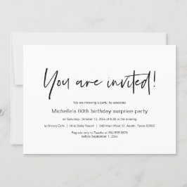 Está invitado, Invitación a la fiesta de cumpleaño