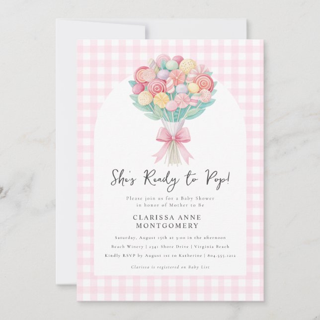 Está lista para hacer la invitación de Baby Shower (Anverso)