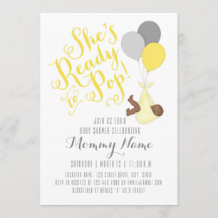 ¡Está lista para pop! Invitación a la ducha