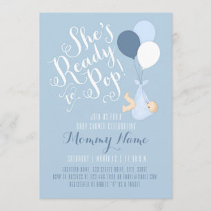 ¡Está lista para pop! Invitación a la ducha