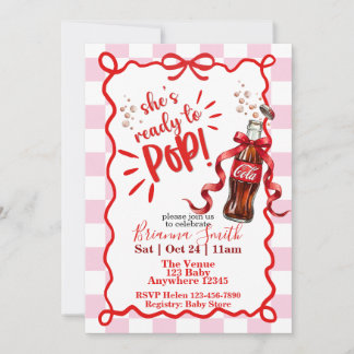 Está lista para reventar, Invitación de Baby Showe