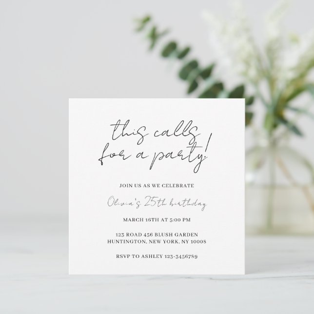 Esta llamada requiere una plantilla de invitación  (Anverso de pie)