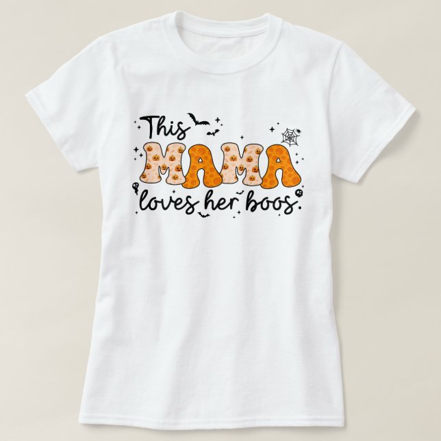 Esta mamá ama sus abucheos | Camiseta de mamá de H (Diseño del anverso)