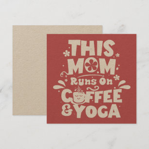 Esta Mamá Corre En Café Y La Madre Del Yoga Rosa