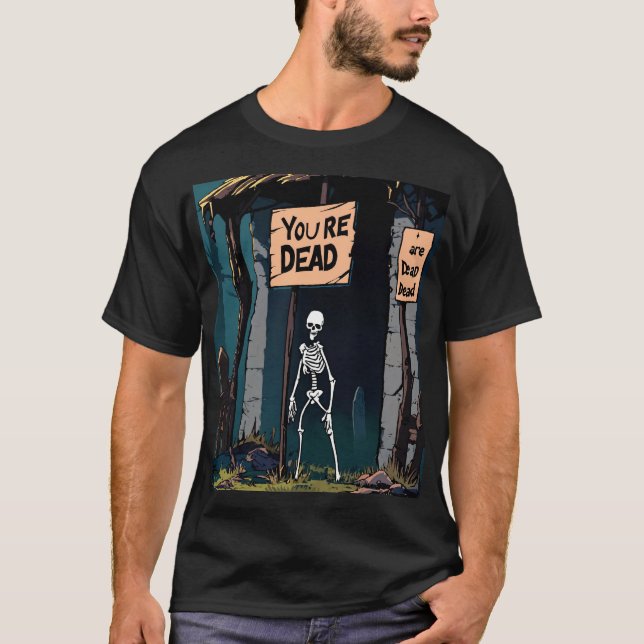 Está muerto" Diseño de camisetas al estilo RPG (Anverso)