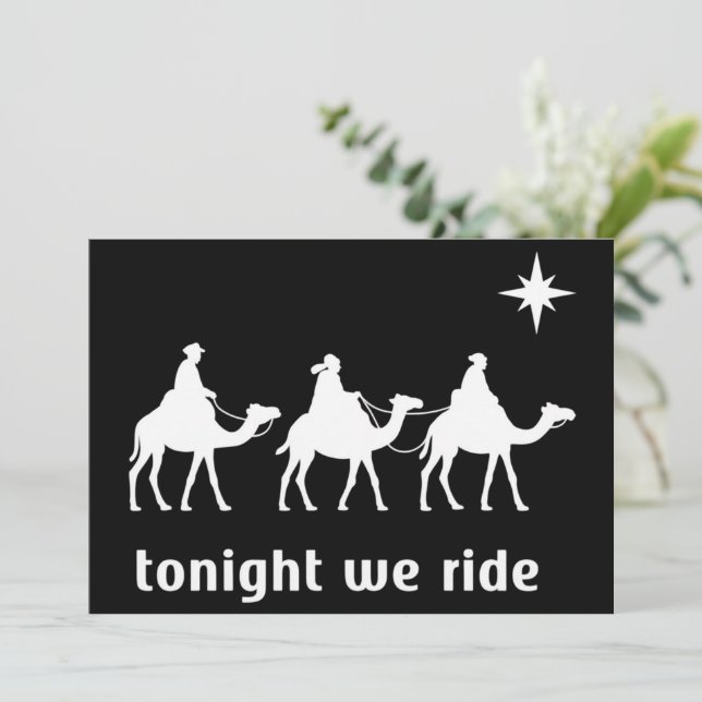 Esta Noche Cabalgamos Navidad Fe Cristiana Magos (Anverso de pie)