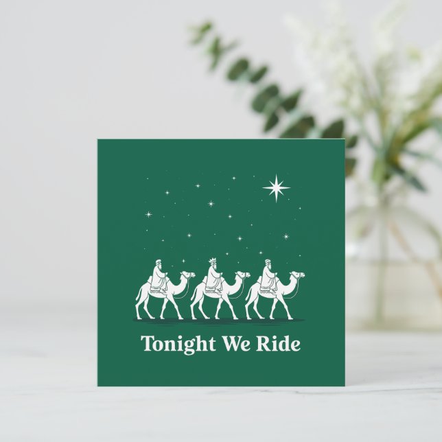 Esta Noche Cabalgamos Navidad Fe Cristiana Xmas (Anverso de pie)