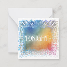 *~* ESTA NOCHE? Tarjeta de nota plana AP62 de rela