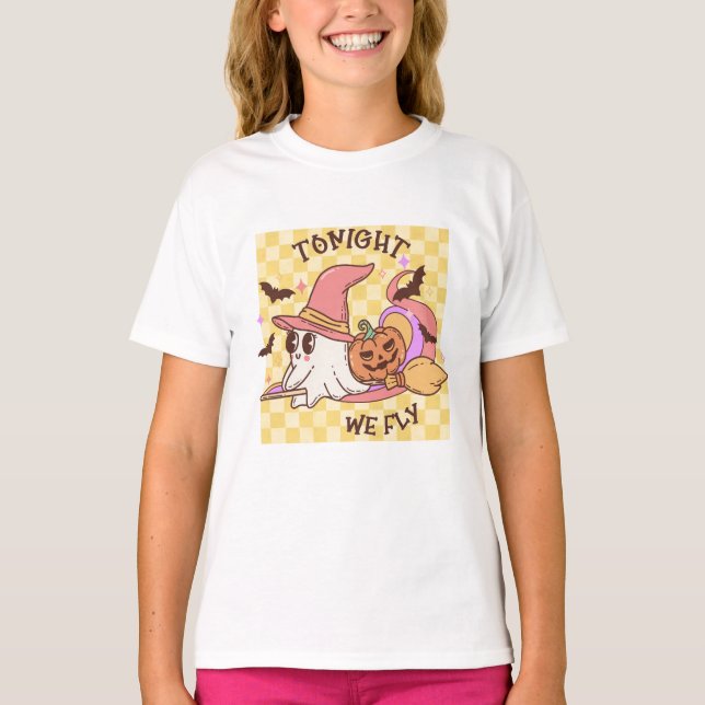 Esta noche volamos camiseta de Halloween (Anverso)