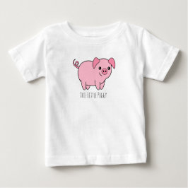 Esta pequeña camiseta de bebé de cerdo