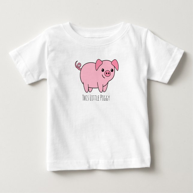 Esta pequeña camiseta de bebé de cerdo (Anverso)