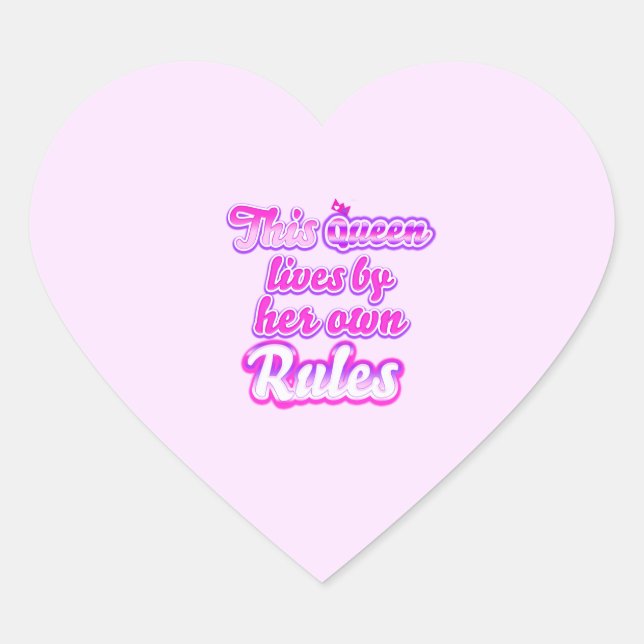Esta reina vive por su propio pegatina de reglas (Anverso)
