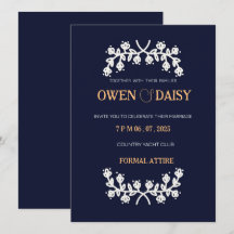Esta sofisticada oferta de diseño de invitación pa