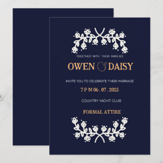 Esta sofisticada oferta de diseño de invitación pa