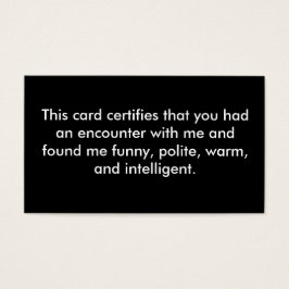 Esta tarjeta certifica que usted tuvo un encuentro