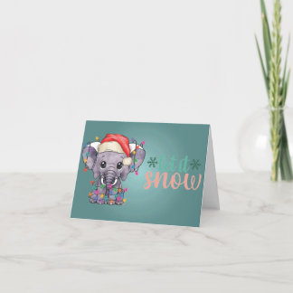 Esta tarjeta de Navidades elefantes