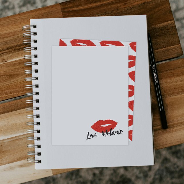 Esta tarjeta de nota de papelería de Kiss Script - (Subido por el creador)