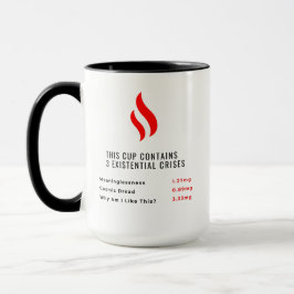 Esta taza contiene 3 crisis existenciales