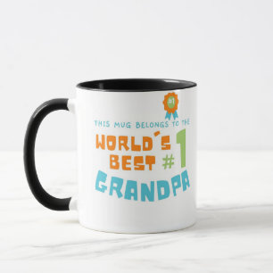 Esta taza pertenece al mejor abuelo #1 dado por