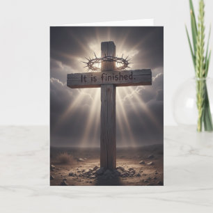 Está terminado - Tarjeta de felicitación de Pascua