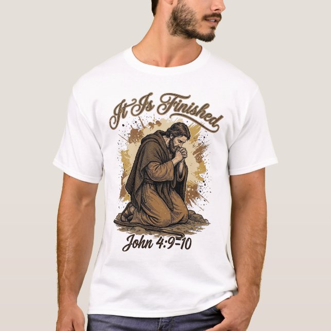 Está Terminado Versículo Bíblico Camiseta Cristian (Anverso)