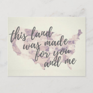 Esta tierra es una postal de protesta patriótica