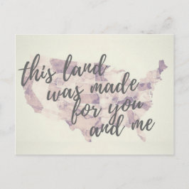 Esta tierra es una postal de protesta patriótica