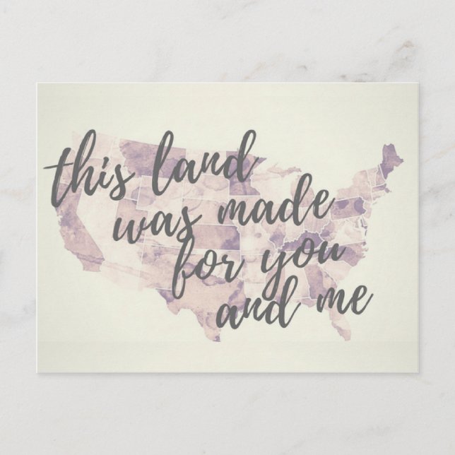 Esta tierra es una postal de protesta patriótica (Anverso)