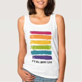 Está todo sobre la camiseta del arco iris del amor