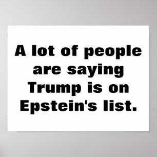 ¿Está Trump en la lista de Epstein? Póster