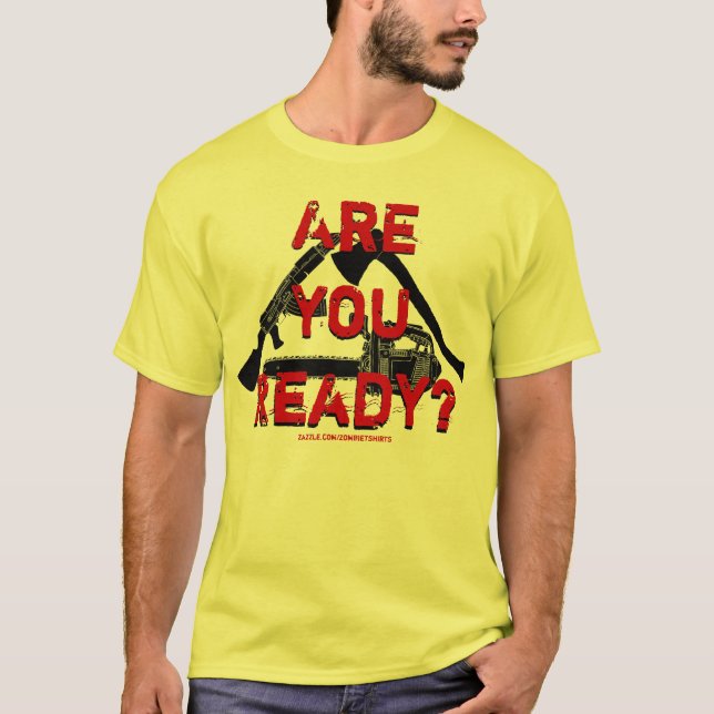 ¿Está usted listo? Camiseta del zombi (Anverso)