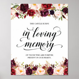 Esta vela arde en memoria conmemorativa Señal conm