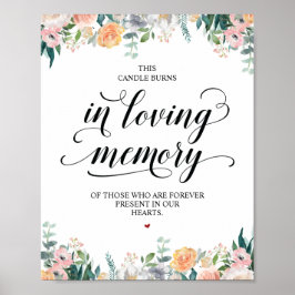 Esta vela arde en memoria conmemorativa Señal conm