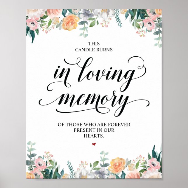 Esta vela arde en memoria conmemorativa Señal conm (Frente)