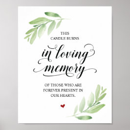 Esta vela arde en memoria conmemorativa Señal conm