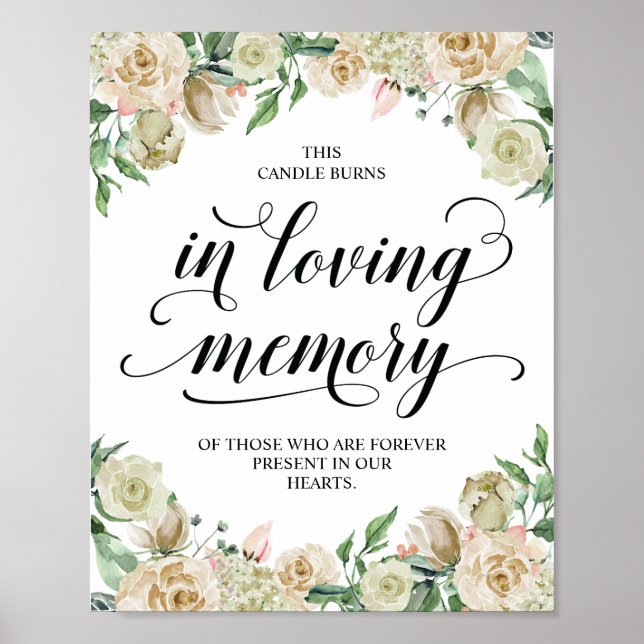 Esta vela arde en memoria conmemorativa Señal conm (Frente)