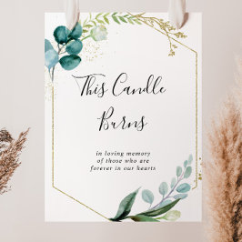 Esta vela arde señal de flores tropicales verdes d