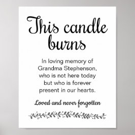 Esta vela se enciende en memoria de la señal de bo