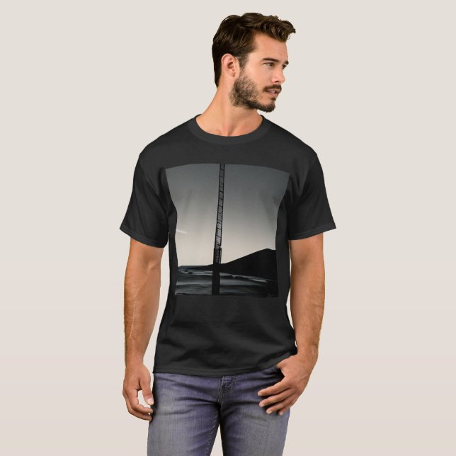 Estábamos aquí hombres camiseta negra (Anverso completo)